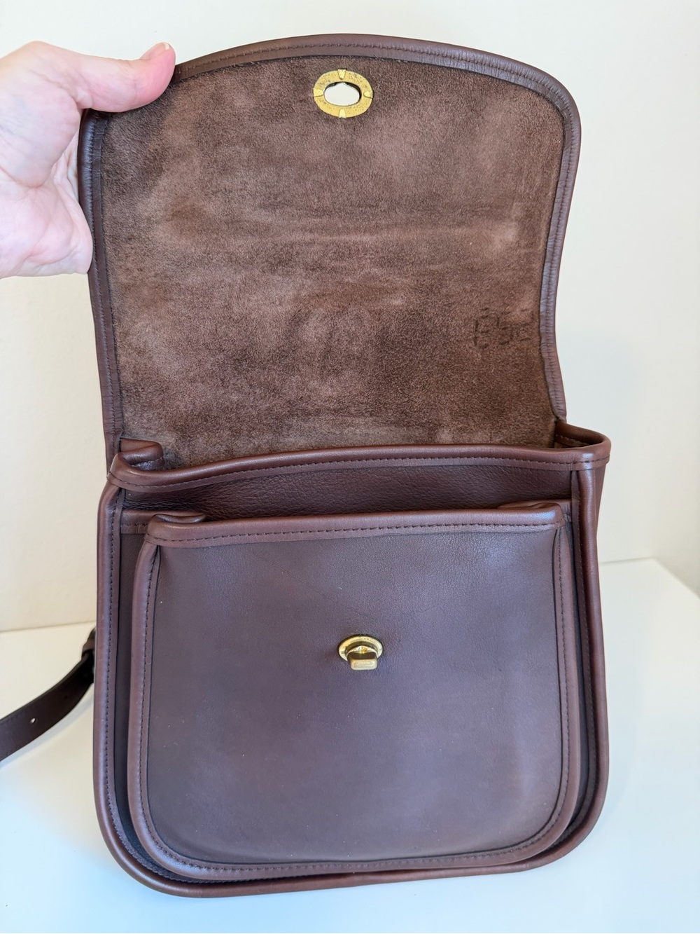 Vintage Coach Large Sidepack 9979 Mahogany - Picture 9 of 16